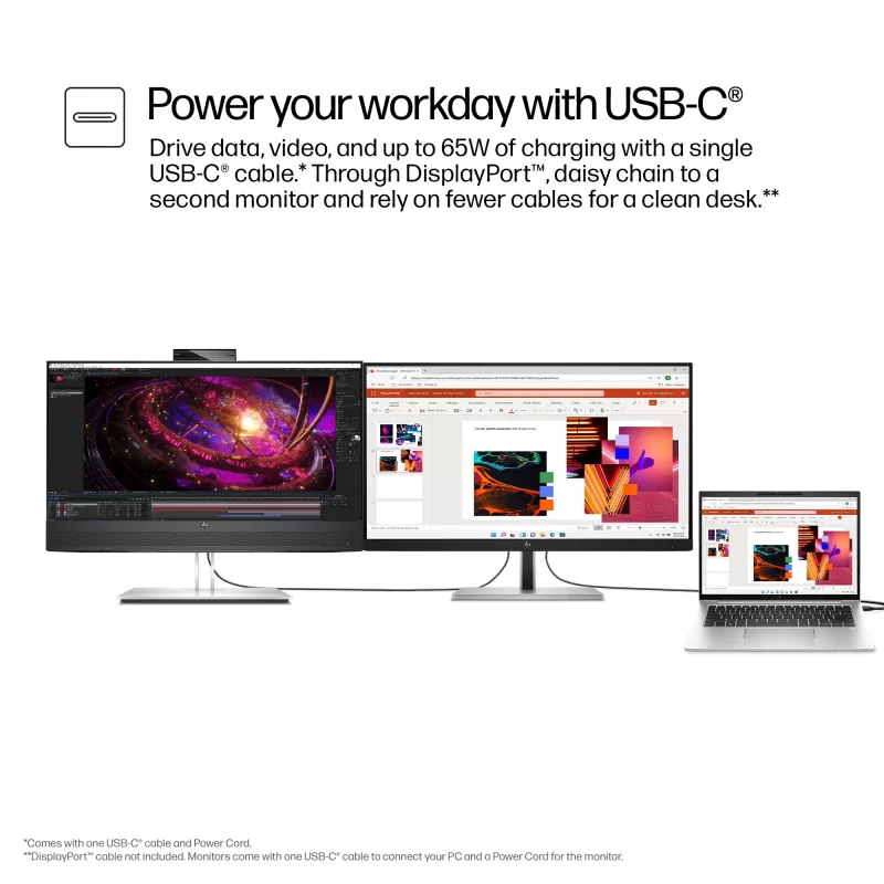 HP E24m G4 FHD USB-C konverentsimonitor, 60,5 cm (23,8 tolli), 1920 x 1080 pikslit, Full HD, LCD, 5 ms, must