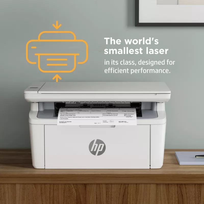 Multifunktsionaalne laserprinter HP LaserJet MFP M140w — Mono, 20 ppm, 600×600 DPI, A4, Wi‑Fi, Ethernet, Valge