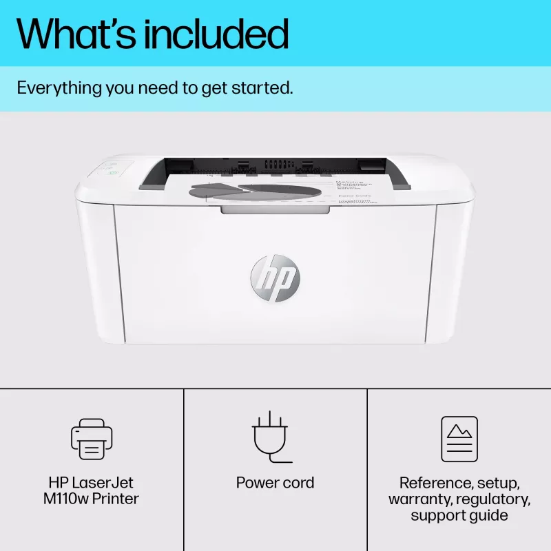 HP LaserJet M110w Printer, Laser, 600 x 600 DPI, A4, 20 ppm, Network ready, White
