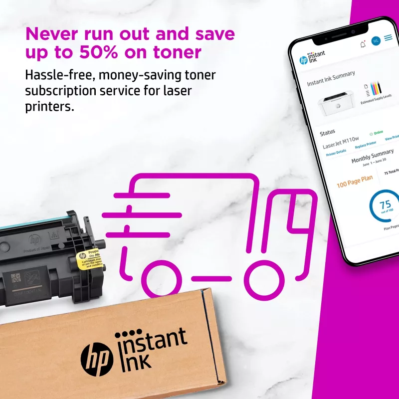 HP LaserJet M110w Printer, Laser, 600 x 600 DPI, A4, 20 ppm, Network ready, White