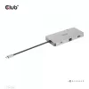 CLUB3D USB Gen1 Type-C 9-in-1 jaotur HDMI, VGA, 2x USB Gen1 Type-A, RJ45, SD/Micro SD kaardipesade ja USB Gen1 Type-C emaspordiga