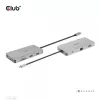 CLUB3D USB Gen1 Type-C 9-in-1 jaotur HDMI, VGA, 2x USB Gen1 Type-A, RJ45, SD/Micro SD kaardipesade ja USB Gen1 Type-C emaspordiga