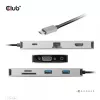 CLUB3D USB Gen1 Type-C 9-in-1 jaotur HDMI, VGA, 2x USB Gen1 Type-A, RJ45, SD/Micro SD kaardipesade ja USB Gen1 Type-C emaspordiga