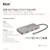 CLUB3D USB Gen1 Type-C 9-in-1 jaotur HDMI, VGA, 2x USB Gen1 Type-A, RJ45, SD/Micro SD kaardipesade ja USB Gen1 Type-C emaspordiga