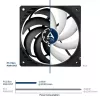 ARCTIC P12 Slim PWM PST rõhuoptimeeritud 120 mm PWM ventilaator integreeritud Y-kaabliga