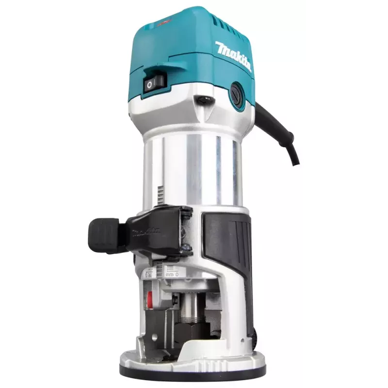 Makita RT0702CX2J frees — 710 W, 10 000–34 000 p/min, 8 mm tsang, 0–40 mm sügavus, 1,8 kg