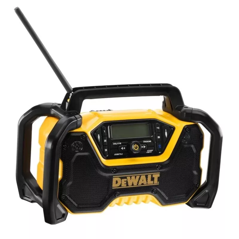 Kaasaskantav raadio DeWALT DCR029-QW DAB FM, vahelduv-/alalisvoolutoide, Bluetooth, USB-laadimine, ekraan, must/kollane