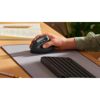 LOGITECH Lift vertikaalne ergonoomiline hiir - paremakäeline - juhtmevaba - grafiitmust
