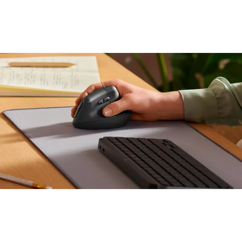 LOGITECH Lift vertikaalne ergonoomiline hiir - paremakäeline - juhtmevaba - grafiitmust