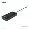 CLUB3D Type-C 7-in-1 jaotur 2x HDMI, 2x USB Gen1 Type-A, 1x RJ45, 1x 3.5mm heli, 1x USB Gen1 Type-C 100W emane port