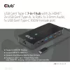CLUB3D Type-C 7-in-1 jaotur 2x HDMI, 2x USB Gen1 Type-A, 1x RJ45, 1x 3.5mm heli, 1x USB Gen1 Type-C 100W emane port