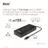 CLUB3D Type-C 7-in-1 jaotur 2x HDMI, 2x USB Gen1 Type-A, 1x RJ45, 1x 3.5mm heli, 1x USB Gen1 Type-C 100W emane port