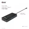 CLUB3D Type-C 7-in-1 jaotur 2x HDMI, 2x USB Gen1 Type-A, 1x RJ45, 1x 3.5mm heli, 1x USB Gen1 Type-C 100W emane port