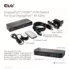 CLUB3D DisplayPort/HDMI KVM-lüliti kahele DisplayPort 4K 60Hz