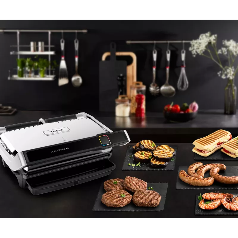 Kontaktgrill Tefal OptiGrill Elite XL GC760D Roostevaba teras 2200W