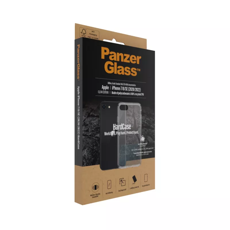 PanzerGlass ® HardCase iPhone SE (2020/2022) | 7 | 8, Ümbris, Apple, Apple - iPhone SE 2022, Apple - iPhone SE 2020, Läbipaistev