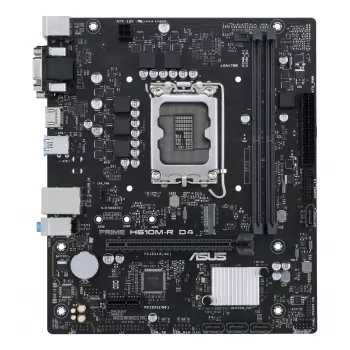 Emaplaat ASUS PRIME H610M-R D4 — Intel H610, LGA 1700, Micro ATX, DDR4, 2 DIMM (kuni 64 GB), M.2 ja SATA III, USB Type-A