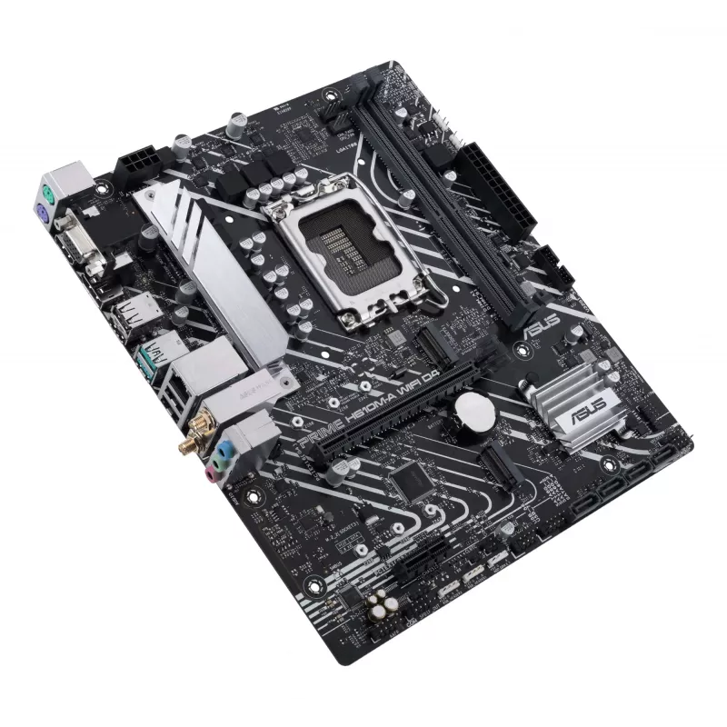 Emaplaat ASUS PRIME H610M-A WIFI D4 — Intel H610, LGA1700, micro ATX, DDR4, 2x DIMM, Wi‑Fi 5, Bluetooth 5.0, 2x M.2, HDMI 2.1, DP 1.4