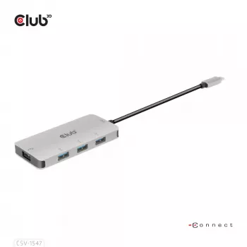 CLUB3D 4-pordine USB-A jaotur USB-C jaoks – 10 Gbps kiire andmeedastus