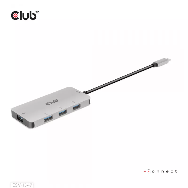 CLUB3D 4-pordine USB-A jaotur USB-C jaoks – 10 Gbps kiire andmeedastus