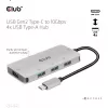 CLUB3D 4-pordine USB-A jaotur USB-C jaoks – 10 Gbps kiire andmeedastus