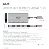 CLUB3D 4-pordine USB-A jaotur USB-C jaoks – 10 Gbps kiire andmeedastus