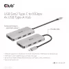 CLUB3D 4-pordine USB-A jaotur USB-C jaoks – 10 Gbps kiire andmeedastus
