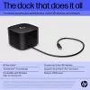 HP Thunderbolt Dock 120W G4, juhtmega, Thunderbolt 4, must, Kensington, Hiina, Tai, Taiwan, äri