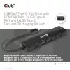 CLUB3D USB Gen1 Type-C, 6-in-1 jaotur HDMI 8K30Hz, 2xUSB Type-A, RJ45 ja 2xUSB Type-C, andme- ja PD laadimine 100 vatti