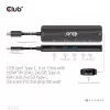 CLUB3D USB Gen1 Type-C, 6-in-1 jaotur HDMI 8K30Hz, 2xUSB Type-A, RJ45 ja 2xUSB Type-C, andme- ja PD laadimine 100 vatti