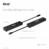 CLUB3D USB Gen1 Type-C, 6-in-1 jaotur HDMI 8K30Hz, 2xUSB Type-A, RJ45 ja 2xUSB Type-C, andme- ja PD laadimine 100 vatti