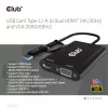 CLUB3D USB Gen1 USB-C/-A duaal-HDMI-le (4K/30Hz) / VGA-le (1080/60Hz)