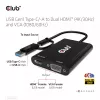 CLUB3D USB Gen1 USB-C/-A duaal-HDMI-le (4K/30Hz) / VGA-le (1080/60Hz)