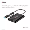 CLUB3D USB Gen1 USB-C/-A duaal-HDMI-le (4K/30Hz) / VGA-le (1080/60Hz)