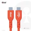 USB-C–USB-C kahesuunaline kaabel CLUB3D CAC-1573, USB4 Gen 2x2, 2 m, punane, PD kuni 240 W
