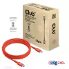 USB-C–USB-C kahesuunaline kaabel CLUB3D CAC-1573, USB4 Gen 2x2, 2 m, punane, PD kuni 240 W