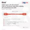 USB-C–USB-C kahesuunaline kaabel CLUB3D CAC-1573, USB4 Gen 2x2, 2 m, punane, PD kuni 240 W