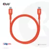 USB-C–USB-C kahesuunaline kaabel CLUB3D CAC-1573, USB4 Gen 2x2, 2 m, punane, PD kuni 240 W