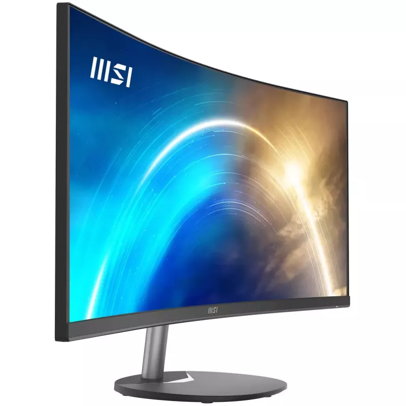 MSI Pro MP341CQ 34-tolline kumer monitor, 1500R, UWQHD (3440 x 1440), 21:9, 100Hz, VA, 4ms, HDMI, VGA, sisseehitatud kõlarid, peegeldusvastane, virvendusvastane, vähem sinist valgust, TÜV sertifikaat, VESA, Kensington, must