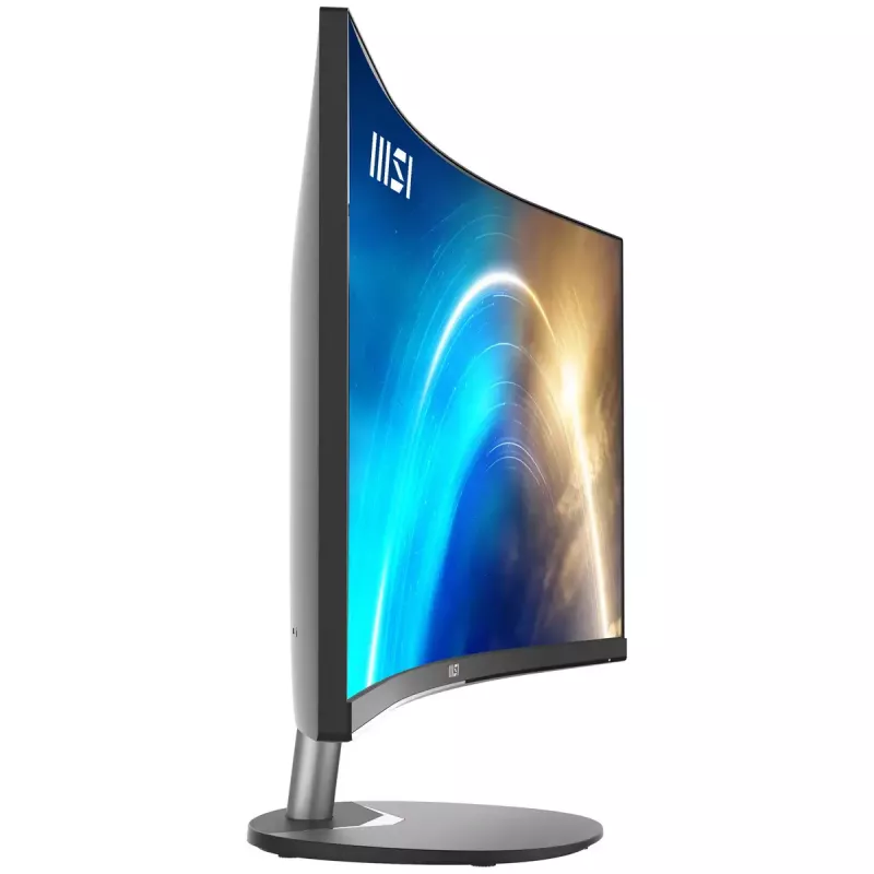 MSI Pro MP341CQ 34-tolline kumer monitor, 1500R, UWQHD (3440 x 1440), 21:9, 100Hz, VA, 4ms, HDMI, VGA, sisseehitatud kõlarid, peegeldusvastane, virvendusvastane, vähem sinist valgust, TÜV sertifikaat, VESA, Kensington, must