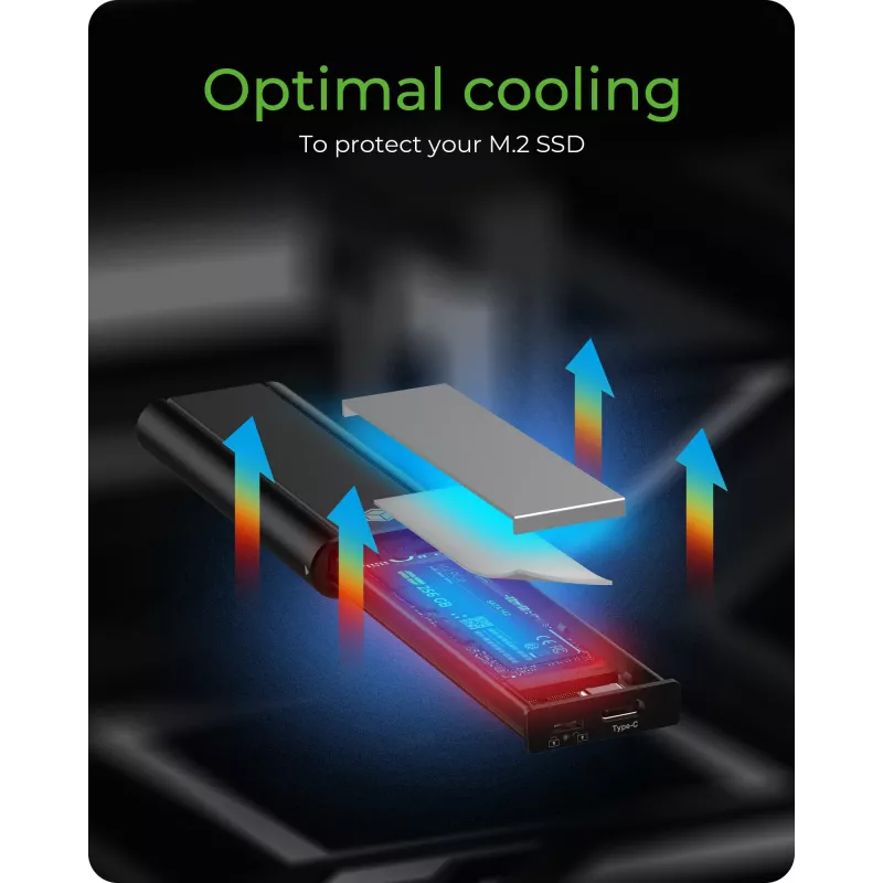 ICY Karp IB-1807MT-C31 SSD korpus Must M.2