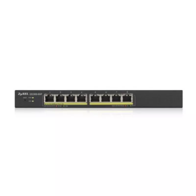 Zyxel GS1900-8HP v3 PoE hallatav L2 Gigabit Ethernet (10/100/1000) Power over Ethernet (PoE) must