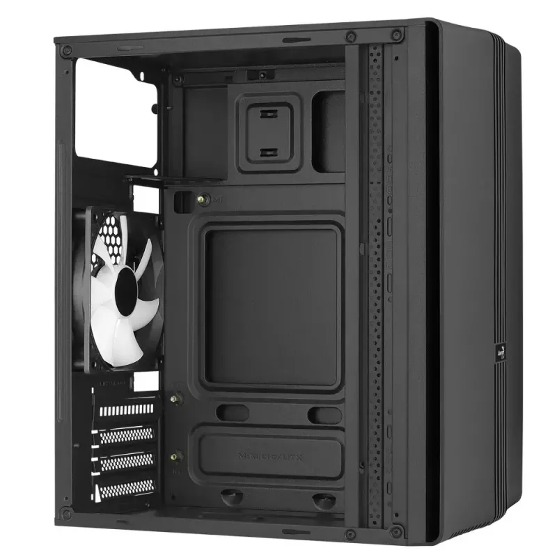 Aerocool Evo Mini RGB Micro ATX Mini Tower korpus, must, aknaga