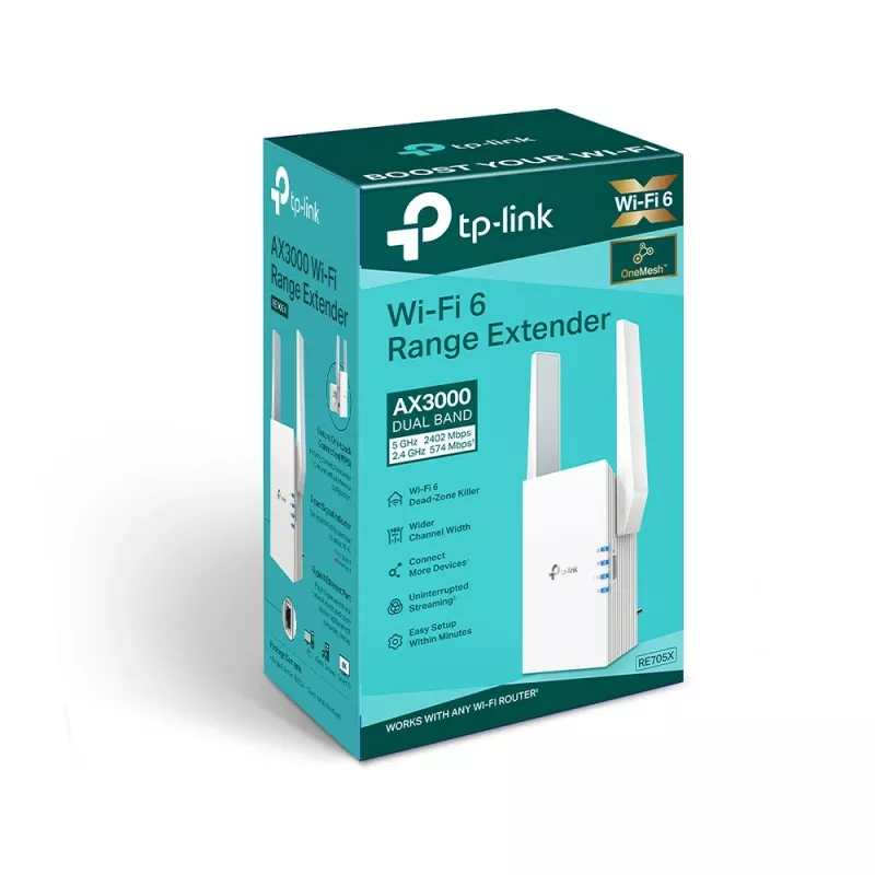 TP-Link RE705X võrgulaiendi võrgu saatja ja vastuvõtja Valge