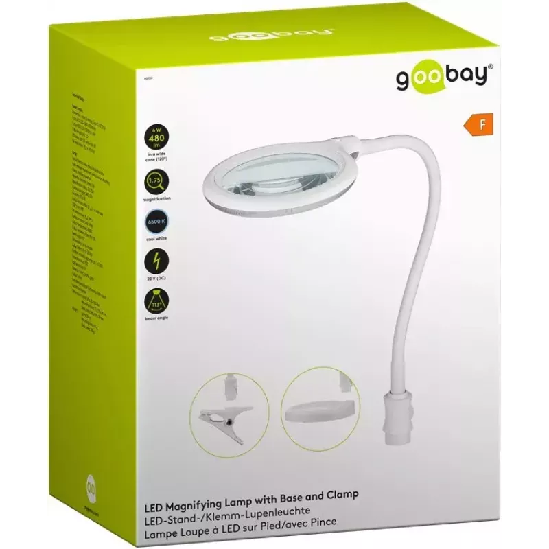 Goobay LED suurendav lamp aluse ja klambriga 6 W suurendus 1.75x