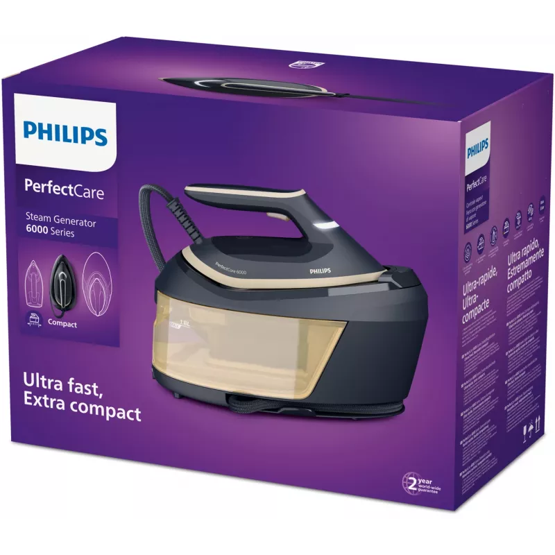 Aurupüstol Philips PSG6066/20 — 2400 W, 600 g/min tõuge, 1,8 L paak, SteamGlide Advanced tald