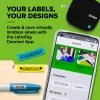 DYMO LetraTag 200B Bluetooth sildiprinter | Kompaktne sildiprinter | Ühendub Bluetooth juhtmevaba tehnoloogia abil iOS-i ja Androidiga | Komplektis 1 valge pabersildilint | Must