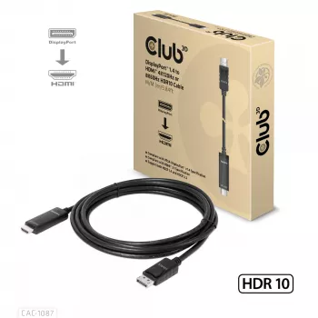 CLUB3D DisplayPort 1.4 HDMI-le 4K120Hz või 8K60Hz HDR10 kaabel M/M 3m