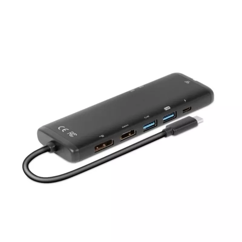 CLUB3D USB Gen 1 USB-C 8-in-1 MST Dual 4K60Hz Display Travel Dock