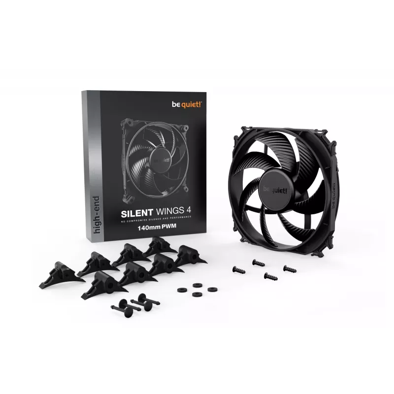 be quiet! SILENT WINGS 4 | 140mm PWM arvutikorpuse ventilaator 14 cm Must 1 tk
